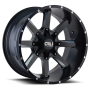 Cast Aluminum Wheels Busted 9100 SB 20x12 Milled Spokes Satin Black 8 On 165.1/8 On170 Bolt Pattern -44 Offset Cali Offroad Wheels