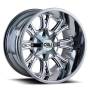 Cast Aluminum Wheels Americana 9101 CH 20x10 Chrome 5 On 127/5 On139.7 Bolt Pattern -25 Offset Cali Offroad Wheels