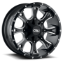Cast Aluminum Wheels Anarchy 9103 SB 20x9 Milled Spokes Satin Black 5 On 127/5 On139.7 Bolt Pattern 0 Offset Cali Offroad Wheels