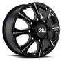 Dually Wheels Brutal Dually 9105 BK-M 20x8.25 Black 8 On 210 Bolt Pattern 127 Offset Cali Offroad Wheels