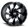 Cast Aluminum Wheels Distorted 9106 SB 20x10 Milled Spokes Satin Black 5 On 127/5 On139.7 Bolt Pattern -19 Offset Cali Offroad Wheels