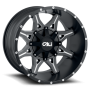 Cast Aluminum Wheels Obnoxious 9107 SB 20x12 Milled Spokes Satin Black 6 On 135/6 On139.7 Bolt Pattern -44 Offset Cali Offroad Wheels