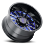 Cast Aluminum Wheels Summit 9110 GB-BL 20x10 Blue Milled Spokes Gloss Black 6 On 139.7 Bolt Pattern -25 Offset Cali Offroad Wheels