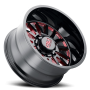 Cast Aluminum Wheels Summit 9110 GB-RD 20x9 Red Milled Spokes Gloss Black 6 On 135 Bolt Pattern 0 Offset Cali Offroad Wheels
