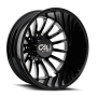 Dually Wheels Summit Dually 9110D GB 20x8.25 Milled Spokes Gloss Black 8 On 200 Bolt Pattern -232 Offset Cali Offroad Wheels