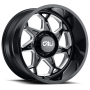 Cast Aluminum Wheels Sevenfold 9111 GB 20x10 Milled Spokes Gloss Black 8 On 170 Bolt Pattern -25 Offset Cali Offroad Wheels
