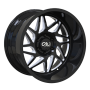 Cast Aluminum Wheels Gemini 9112 GB 20x10 Milled Spokes Gloss Black 5 On 127 Bolt Pattern -25 Offset Cali Offroad Wheels