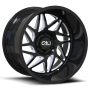 Cast Aluminum Wheels Gemini 9112 GB 20x10 Milled Spokes Gloss Black 6 On 139.7 Bolt Pattern -25 Offset Cali Offroad Wheels
