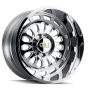Cast Aluminum Wheels Paradox 9113 PO 22x12 Milled Spokes Polished 6 On 135 Bolt Pattern -51 Offset Cali Offroad Wheels