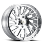 Cast Aluminum Wheels Purge 9114 PO 20x12 Milled Spokes Polished Silver 6 On 139.7 Bolt Pattern -51 Offset Cali Offroad Wheels