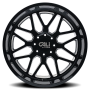Cast Aluminum Wheels Invader 9115 GB-M 22x12 Milled Gloss Black 8 On 165.1 Bolt Pattern -51 Offset Cali Offroad Wheels