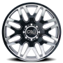 Dually Wheels Invader Dually 9115D CH 24x8.25 Chrome 8 On 210 Bolt Pattern 115 Offset Cali Offroad Wheels
