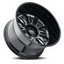Cast Aluminum Wheels Vertex 9116 BM 24x14 Milled Gloss Black 6 On 135 Bolt Pattern -76 Offset Cali Offroad Wheels