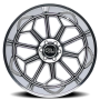 Cast Aluminum Wheels Auburn 9117 PO 20x10 Milled Spokes Polished 8 On 180 Bolt Pattern -25 Offset Cali Offroad Wheels