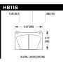 Hawk Performance HB116E.580 Blue 9012 Disc Brake Pad