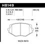 Hawk Performance HB149E.505 Blue 9012 Disc Brake Pad