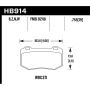 Hawk Performance HB914B.580 HPS 5.0 Disc Brake Pad