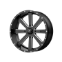 FLASH UTV 22X7 4X137 G-BLK MILL 00MM