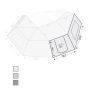 270 Awning Wall 1 Passenger Side Wall with Door & Window Overland Vehicle Systems
