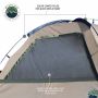 LD TACT - Bed Tent Mid Size 5.0-5.2 Foot, Tan Body and Green Rainfly Overland Vehicle Systems