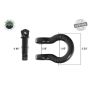 Recovery Shackle 19010201 3/4 4.75 Ton Black Sold In Pairs Overland Vehicle Systems