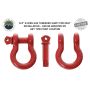19010204 Recovery Shackle 3/4 Inch 4.75 Ton Red - Sold In Pairs Overland Vehicle Systems