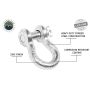 Recovery Shackle 3/4 4.75 Ton Zinc - D Ring Recovery Shackle Overland Vehicle Systems
