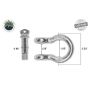 Recovery Shackle 3/4 4.75 Ton Zinc - D Ring Recovery Shackle Overland Vehicle Systems