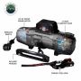SCAR 10P - 10,000 lb. Winch With Synthetic Rope and Wireless Remote Overland Vehicle Systems