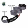 Tow Strap 4 Inch x 30 Foot Grey With Black Ends and Storage Bag Overland Vehicle Systems