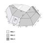 XD Nomadic 270 - Awning Wall 1 W/Black Out, Passenger Side, Black Body, Black Trim W/Storage Bag Overland Vehicle Systems