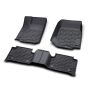 Genuine OEM All-Weather Black Rubber Floor Mat with Jeep Logo for Jeep Grand Cherokee (two-row, WL version), Non-PHEV, Left-Hand Drive 82216590AA