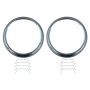 HEADLAMP BEZELS SET W/ FASTENERS; STAINLESS; CHEVROLET PICKUP 47-55