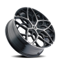 Kraze Wheels KR18422816BM38 RICOCHET (KR184) BLACK MACHINED