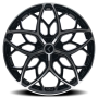 Kraze Wheels KR18422816BM38 RICOCHET (KR184) BLACK MACHINED