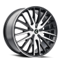 Kraze Wheels KR18522816BM38 DOUBLE DOWN (KR185) BLACK MACHINED