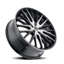 Kraze Wheels KR18522816BM38 DOUBLE DOWN (KR185) BLACK MACHINED