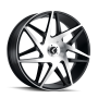 Kraze Wheels KR1922816BM38 192 (192) GLOSS BLACK MACHINED