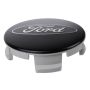 Ford Racing M-1096K-BCS Ford Car Black And Chrome Wheel Center Cap Kit-Satin