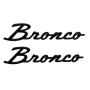 Ford Racing M-1447-BSGS 2021-2025 Bronco Classic Script Fender Badge Kit-Gloss Black