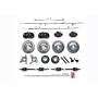 Ford Racing M-2300-YBK 2015-2023 Mustang Performance GT350R Black Brake Kit