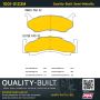 MPA 1001-0123M Quality-Built Premium Semi-Metallic Brake Pads w/ Hardware