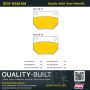 MPA 1001-0461AM Quality-Built Premium Semi-Metallic Brake Pads