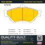 MPA 1001-0678M Quality-Built Premium Semi-Metallic Brake Pads w/ Hardware
