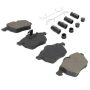 MPA 1001-0736M Quality-Built Premium Semi-Metallic Brake Pads w/ Hardware