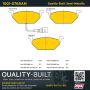 MPA 1001-0768AM Quality-Built Premium Semi-Metallic Brake Pads w/ Hardware