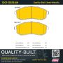 MPA 1001-0815AM Quality-Built Premium Semi-Metallic Brake Pads w/ Hardware