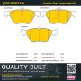 MPA 1001-0853AM Quality-Built Premium Semi-Metallic Brake Pads w/ Hardware