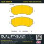 MPA 1001-0856M Quality-Built Premium Semi-Metallic Brake Pads w/ Hardware