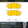 MPA 1001-0888AC Quality-Built Premium Ceramic Brake Pads w/ Hardware